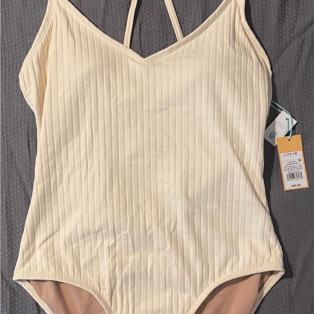 NWT Kona Sol Cream One Piece Swimsuit